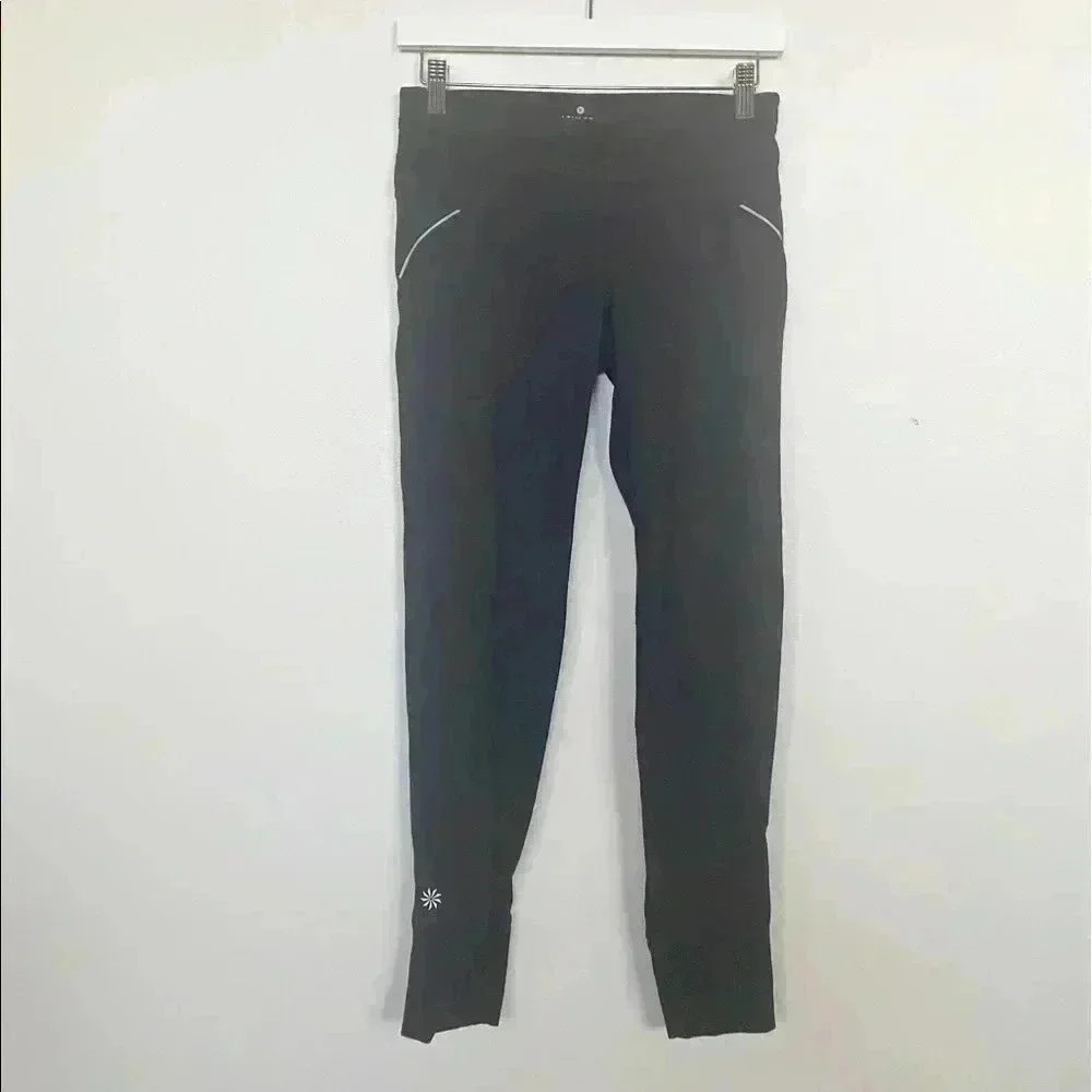 Athleta black cuffed full length jogger leggings